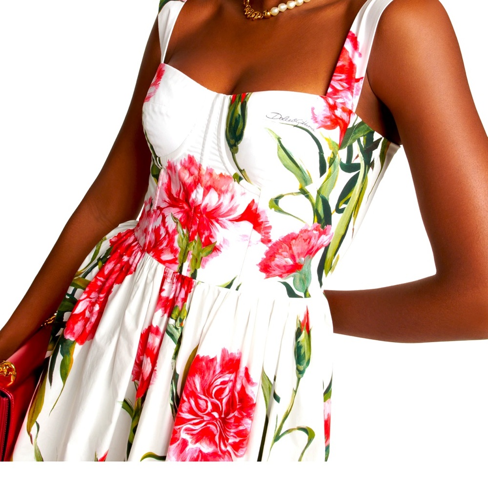 Dolce & Gabanna Short Carnation Poplin Dress. NWT!! Size 6!